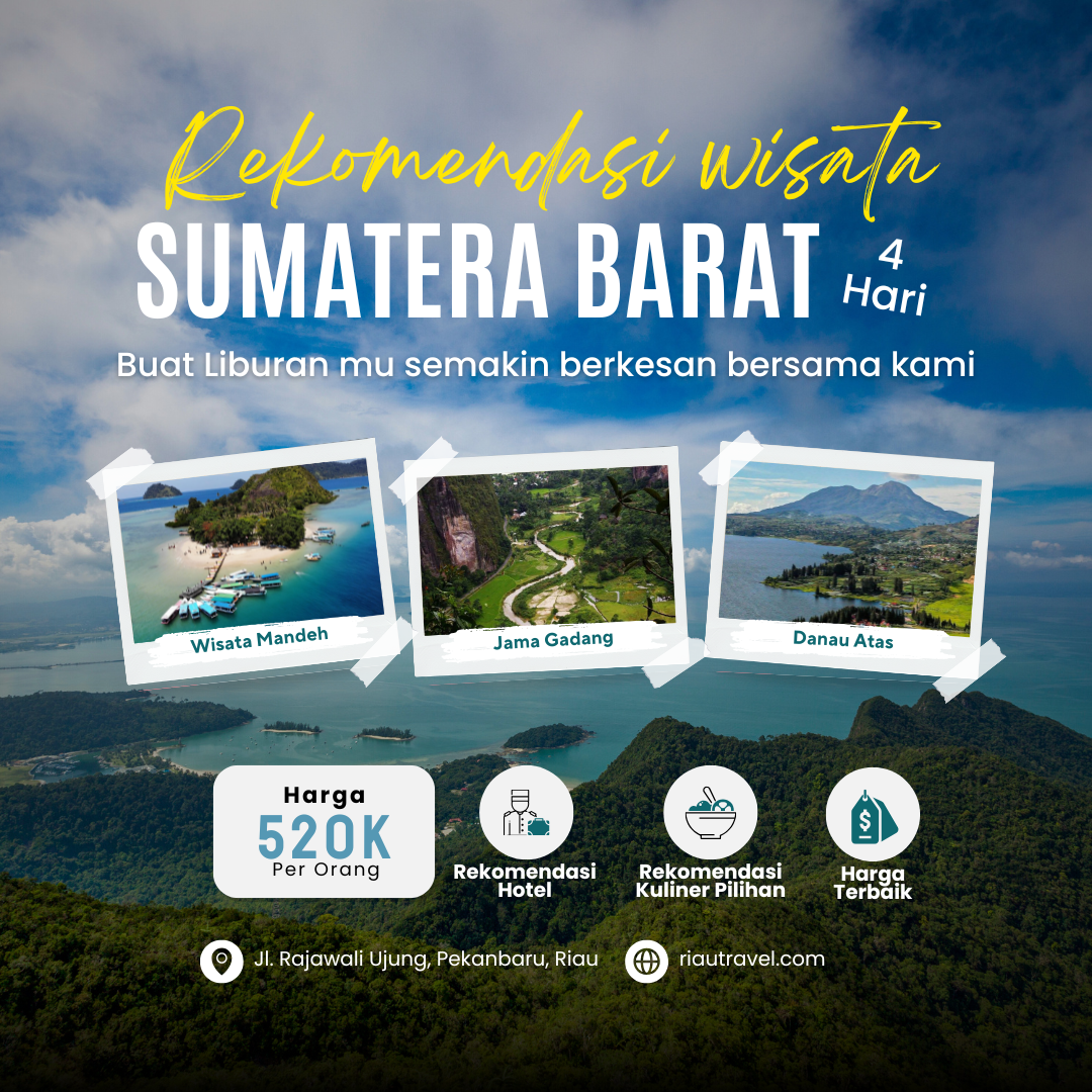 Rekomendasi Wisata 4 hari di Sumatera Barat