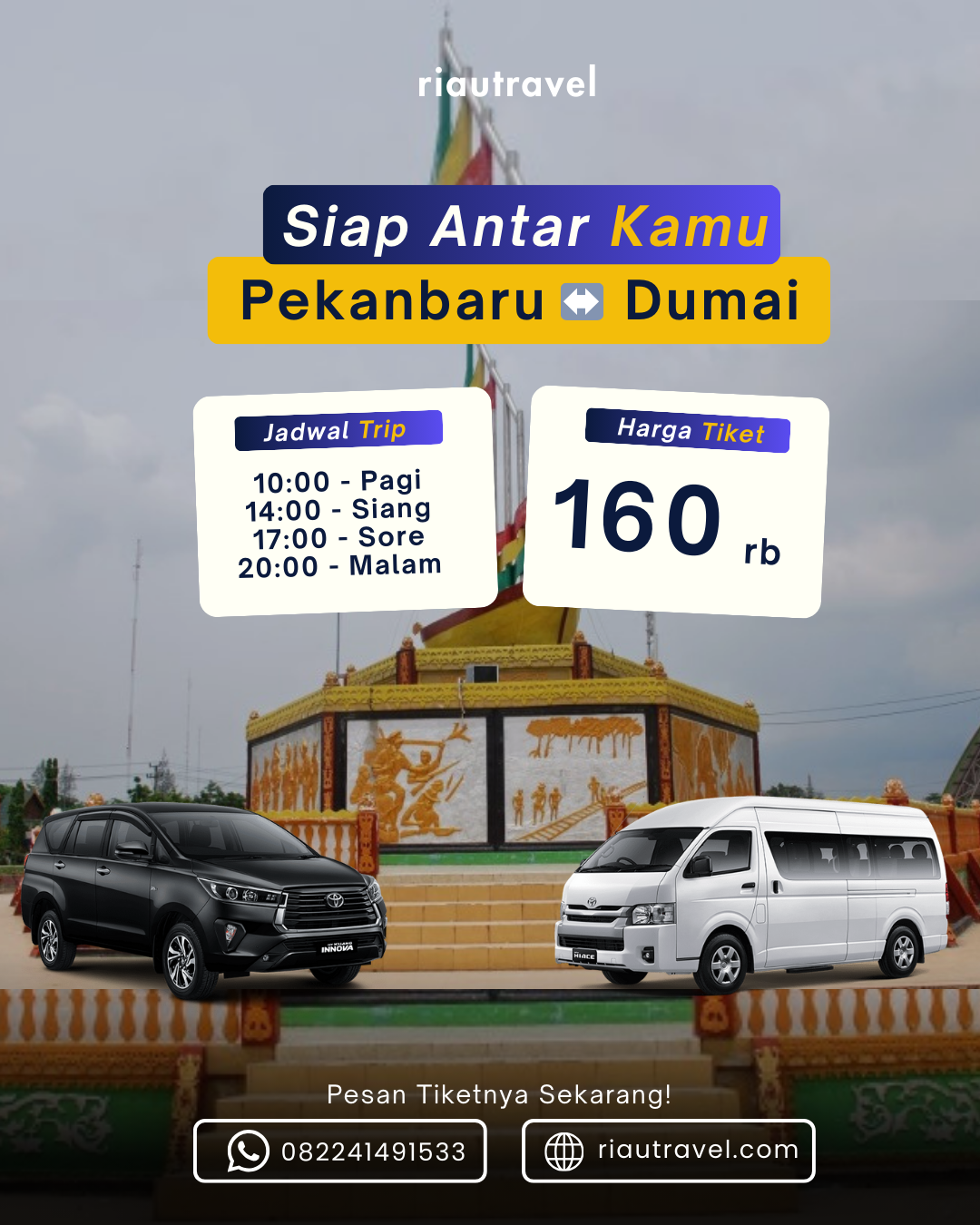 Travel Pekanbaru Dumai – Harga Tiket, Jadwal & Armada Terbaru