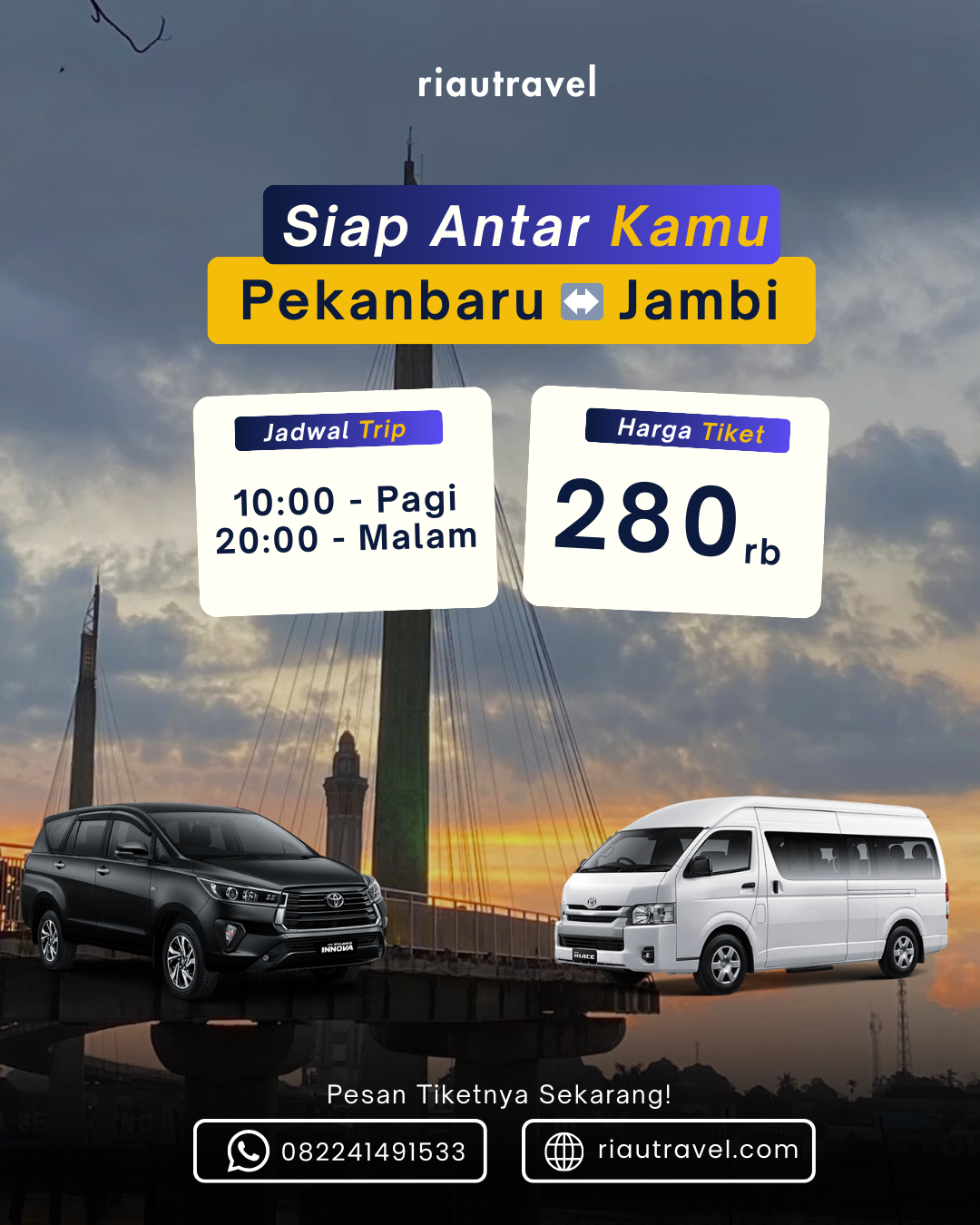 Travel Pekanbaru Jambi – Harga Tiket, Jadwal & Armada Terbaru