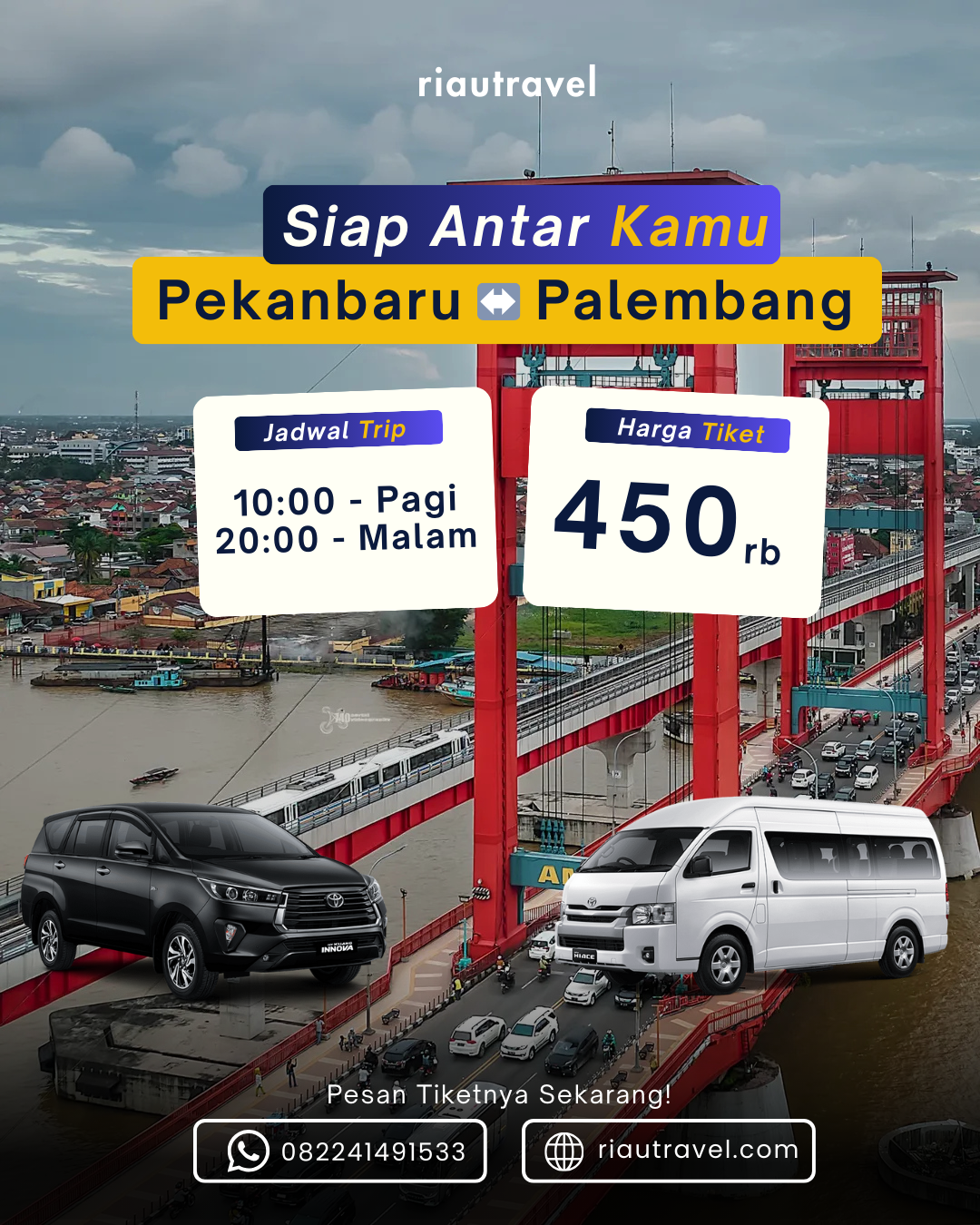 Travel Pekanbaru Palembang PP: Jadwal, Harga Tiket, dan Info Lengkap 2026
